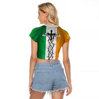 The Ireland - Notorious Raglan Cropped T Shirt Old School Tattoos Grunge Style - Wonder Print Shop