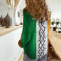 The Ireland - Notorious Women Casual Shirt Old School Tattoos Grunge Style - Wonder Print Shop