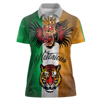 The Ireland - Notorious Women Polo Shirt Old School Tattoos Grunge Style - Wonder Print Shop