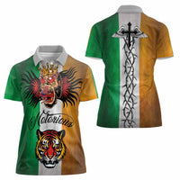 The Ireland - Notorious Women Polo Shirt Old School Tattoos Grunge Style - Wonder Print Shop