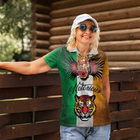 The Ireland - Notorious Women Polo Shirt Old School Tattoos Grunge Style - Wonder Print Shop