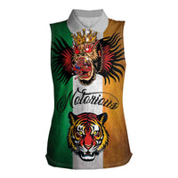 The Ireland - Notorious Women Sleeveless Polo Shirt Old School Tattoos Grunge Style - Wonder Print Shop