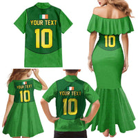 Custom Irish Rugby Family Matching Mermaid Dress and Hawaiian Shirt St Patrick's Day Style - Gilet Costume
