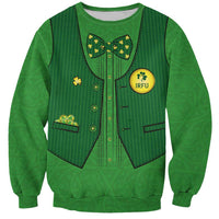Custom Irish Rugby Sweatshirt St Patrick's Day Style - Gilet Costume - Wonder Print Shop