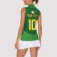 Custom Irish Rugby Women Sleeveless Polo Shirt St Patrick's Day Style - Gilet Costume - Wonder Print Shop