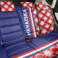 Croatia Hrvatska Checkerboard Half Style Back Car Seat Cover