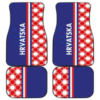 Croatia Hrvatska Checkerboard Half Style Car Mats