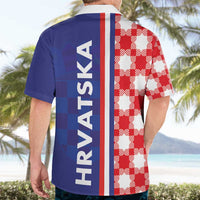 Croatia Hrvatska Checkerboard Half Style Hawaiian Shirt