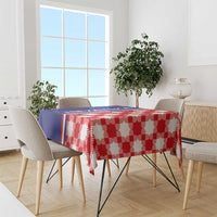 Croatia Hrvatska Checkerboard Half Style Tablecloth - Wonder Print Shop