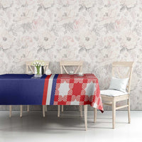 Croatia Hrvatska Checkerboard Half Style Tablecloth - Wonder Print Shop