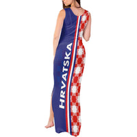Croatia Hrvatska Checkerboard Half Style Tank Maxi Dress - Wonder Print Shop