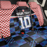 Custom Croatia Kockasti Football Jersey Back Car Seat Cover