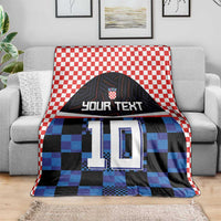 Custom Croatia Kockasti Football Jersey Blanket