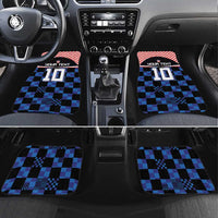 Custom Croatia Kockasti Football Jersey Car Mats