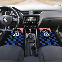 Custom Croatia Kockasti Football Jersey Car Mats