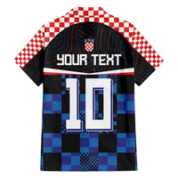 Custom Croatia Kockasti Football Jersey Family Matching Tank Maxi Dress and Hawaiian Shirt