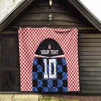 Custom Croatia Kockasti Football Jersey Quilt - Wonder Print Shop