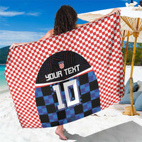 Custom Croatia Kockasti Football Jersey Sarong - Wonder Print Shop