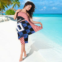 Custom Croatia Kockasti Football Jersey Sarong - Wonder Print Shop