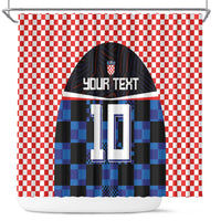 Custom Croatia Kockasti Football Jersey Shower Curtain - Wonder Print Shop