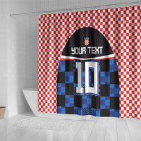 Custom Croatia Kockasti Football Jersey Shower Curtain - Wonder Print Shop