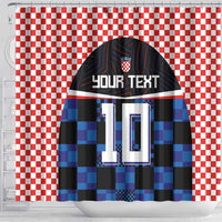 Custom Croatia Kockasti Football Jersey Shower Curtain - Wonder Print Shop