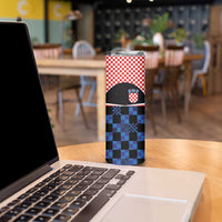 Custom Croatia Kockasti Football Jersey Skinny Tumbler - Wonder Print Shop