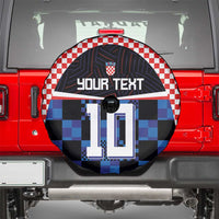 Custom Croatia Kockasti Football Jersey Spare Tire Cover - Wonder Print Shop