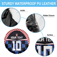 Custom Croatia Kockasti Football Jersey Spare Tire Cover - Wonder Print Shop