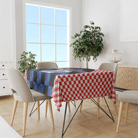 Custom Croatia Kockasti Football Jersey Tablecloth - Wonder Print Shop