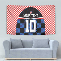 Custom Croatia Kockasti Football Jersey Tapestry - Wonder Print Shop