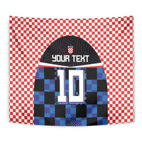 Custom Croatia Kockasti Football Jersey Tapestry - Wonder Print Shop