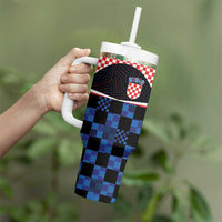 Custom Croatia Kockasti Football Jersey Tumbler With Handle - Wonder Print Shop
