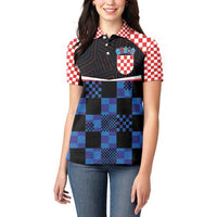 Custom Croatia Kockasti Football Jersey Women Polo Shirt - Wonder Print Shop