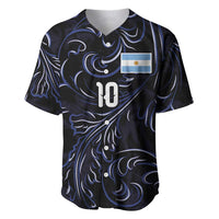 Custom Argentina Football Baseball Jersey Artistic Pattern-Paintings Inspired Black Color - Wonder Print Shop