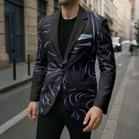 Custom Argentina Football Blazer Artistic Pattern-Paintings Inspired Black Color - Wonder Print Shop