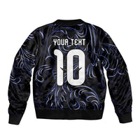 Custom Argentina Football Bomber Jacket Artistic Pattern-Paintings Inspired Black Color - Wonder Print Shop