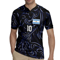 Custom Argentina Football Rugby Jersey Artistic Pattern-Paintings Inspired Black Color - Wonder Print Shop