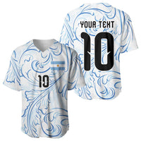 Custom Argentina Football Baseball Jersey Artistic Pattern-Paintings Inspired White Color - Wonder Print Shop