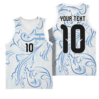 Custom Argentina Football Basketball Jersey Artistic Pattern-Paintings Inspired White Color - Wonder Print Shop