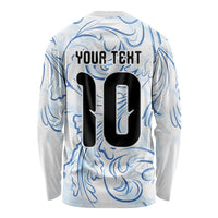 Custom Argentina Football Long Sleeve Shirt Artistic Pattern-Paintings Inspired White Color - Wonder Print Shop