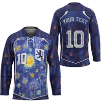 Custom Netherlands Football Hockey Jersey Starry Night Inspired-Sporty Style - Wonder Print Shop