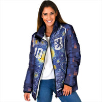 Custom Netherlands Football Padded Jacket Starry Night Inspired-Sporty Style - Wonder Print Shop