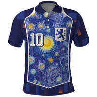 Custom Netherlands Football Polo Shirt Starry Night Inspired-Sporty Style - Wonder Print Shop
