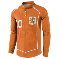 Custom Netherlands Football Button Sweatshirt Lion King-Inspired T90 Sporty Style - Wonder Print Shop