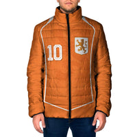 Custom Netherlands Football Padded Jacket Lion King-Inspired T90 Sporty Style - Wonder Print Shop