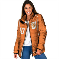 Custom Netherlands Football Padded Jacket Lion King-Inspired T90 Sporty Style - Wonder Print Shop