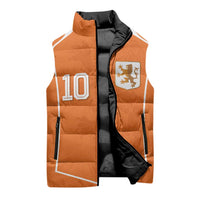 Custom Netherlands Football Sleeveless Puffer Jacket Lion King-Inspired T90 Sporty Style - Wonder Print Shop