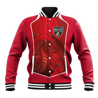 Custom Wales Football Baseball Jacket The Dragons Sporty Style - Wonder Print Shop