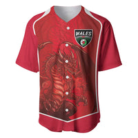 Custom Wales Football Baseball Jersey The Dragons Sporty Style - Wonder Print Shop